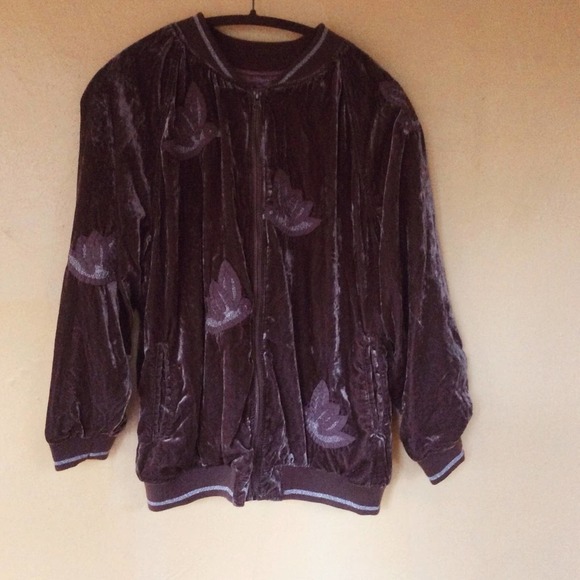 Anthropologie West End Embroidered Velvet Bomber - Picture 4 of 8